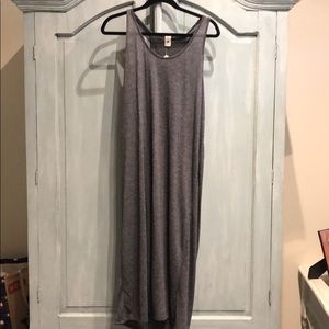Racer back knit maxi dress